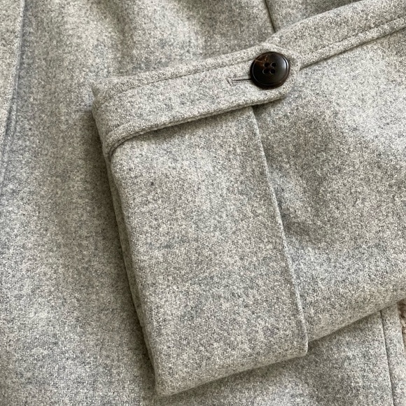 Vintage L.L Bean Button Down Long Gray Wool Jacket Size S - Picture 10 of 11